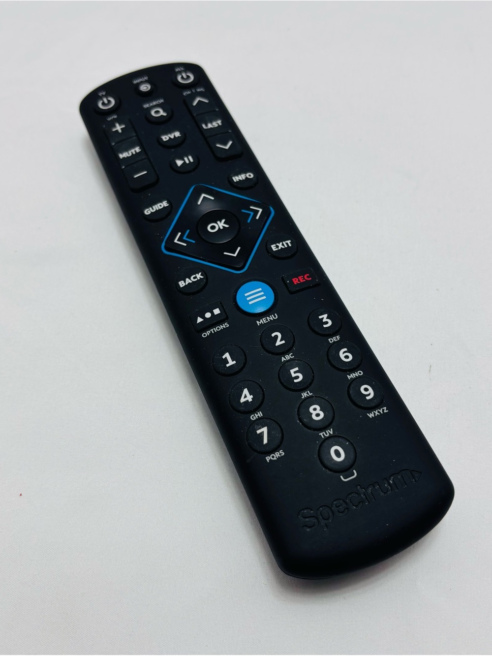 Black Replacement TV Remote with Blue Accent
